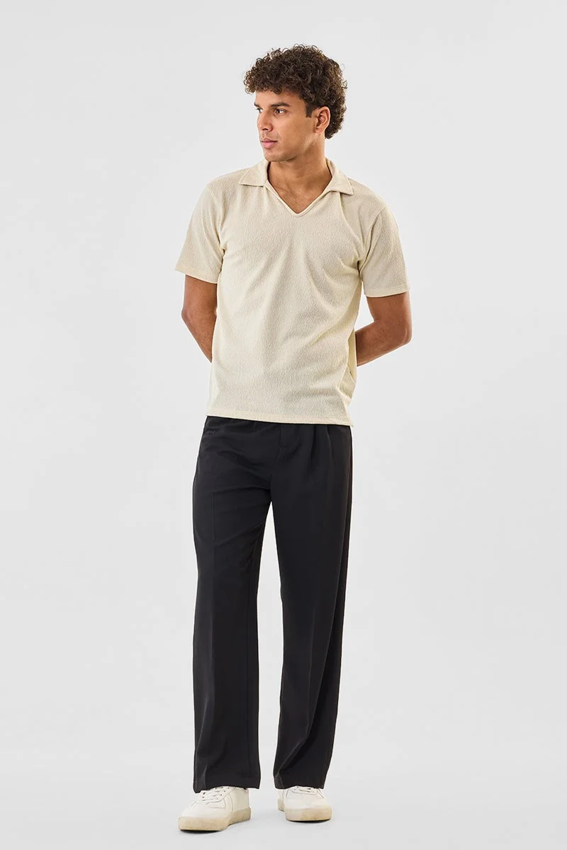 SNITCH Stretch Slim Fit Textured T-Shirt